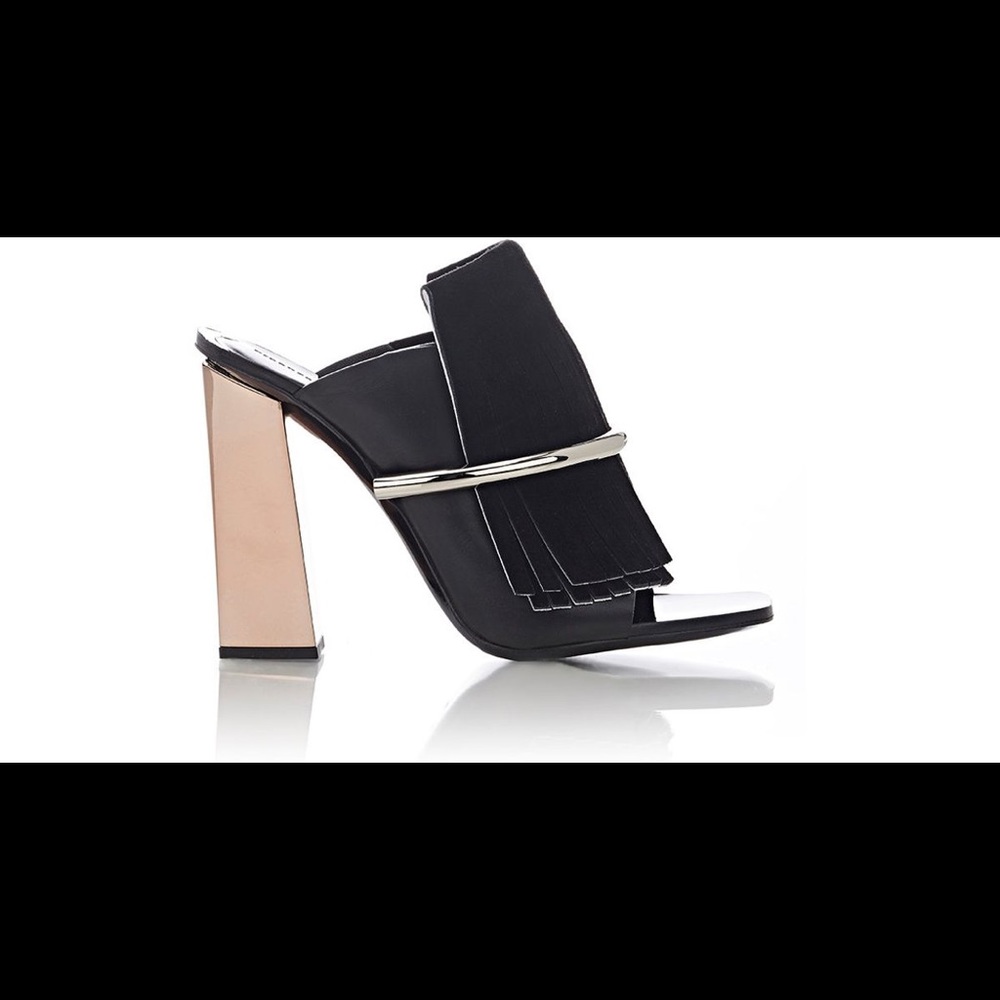 Proenza Schouler Suede Fringe Mules